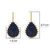 925 Sterling Silver,18K Yellow Gold Gold & Silver Blue Sapphire Earrings for women image 3