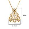 22K Yellow Gold Gold Diamond Pendants for women image 3