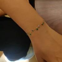 18K Yellow Gold Gold Blue Sapphire,Emerald Bracelets for women image 3