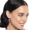 925 Sterling Silver Silver Ruby Earrings for women image 3