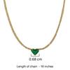 18K Yellow Gold Gold Diamond,Emerald Necklaces for women image 3