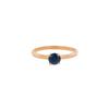 18K Rose Gold Gold Blue Sapphire Stacking Ring for women image 3
