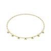 14K Yellow Gold Gold Emerald Chain for women image 3