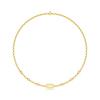 14K Yellow Gold Gold Cultured Freshwater Pearl Chain for women image 3