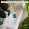 18K Yellow Gold Gold Turquoise Pendants for women image 3