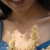 18K Yellow Gold Gold Diamond Pendants for women image 3
