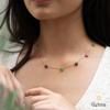 18K Yellow Gold Gold Ruby,Blue Sapphire,Emerald Chain for women image 3