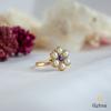 18K Yellow Gold Gold Cultured Freshwater Pearl,Amethyst Rings for women image 3