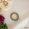 18K Yellow Gold Gold Emerald Rings for women image 3