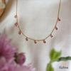 18K Yellow Gold Gold Pink Sapphire Chain for women image 3