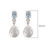 925 Sterling Silver Silver Topaz,Quartz,Aquamarine Earrings for women image 4