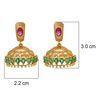 18K Yellow Gold Gold Ruby,Emerald Jhumki for women image 4