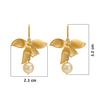18K Yellow Gold Gold Cultured South Sea Pearl Earrings for women image 4