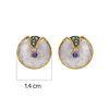 18K Yellow Gold,925 Sterling Silver Silver,Gold Blue Sapphire,Emerald Earrings for women image 4