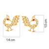 18K Yellow Gold Gold Ruby,Diamond Earrings for women image 4