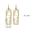 18K Yellow Gold Gold Cultured Baroque Pearl Earrings for women image 4