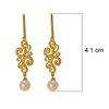 18K Yellow Gold Gold Cultured Freshwater Pearl Earrings for women image 4