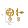 18K Yellow Gold Gold Cultured Akoya Pearl Earrings for women image 4