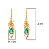 18K Yellow Gold Gold Emerald Earrings for women image 4