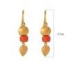 18K Yellow Gold Gold Coral Earrings for women image 4