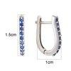 18K White Gold White Gold Blue Sapphire Earrings for women image 4