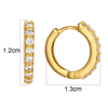 18K Yellow Gold Gold Diamond Earrings for women image 4