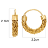 18K Yellow Gold Gold  Earrings for women image 4