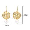 18K Yellow Gold Gold Cultured Akoya Pearl Earrings for women image 4