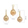 18K Yellow Gold Gold Cultured South Sea Pearl,Pearl Pendant Set for women image 4
