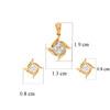 18K Yellow Gold Gold Diamond Pendant Set for women image 4