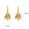 18K Yellow Gold Gold Cultured Freshwater Pearl Jhumki for women image 4