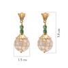 18K Yellow Gold Gold Emerald,Mother Of Pearl Earrings for women image 4