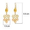 22K Yellow Gold Gold Cultured Freshwater Pearl Earrings for women image 4