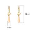 18K Yellow Gold Gold Emerald,Coral Earrings for women image 4