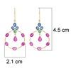 18K Yellow Gold Gold Ruby,Blue Sapphire,Emerald Earrings for women image 4