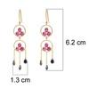 18K Yellow Gold Gold Ruby,Blue Sapphire Earrings for women image 4