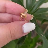 22K Yellow Gold Gold  Nosepins for women image 4