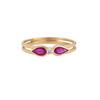 18K Yellow Gold Gold Ruby,Blue Sapphire,Diamond,Emerald Stacking Ring for women image 4