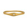 18K Yellow Gold Gold Diamond Stacking Ring for women image 4