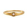 18K Yellow Gold Gold Diamond Stacking Ring for women image 4