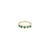 18K Yellow Gold Gold Diamond,Citrine,Emerald Stacking Ring for women image 4