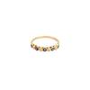 18K Yellow Gold Gold Tourmaline,Pink Tourmaline,Tsavourite,Blue Sapphire Stacking Ring for women image 4