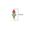 22K Yellow Gold Gold Ruby,Emerald Nosepins for women image 4