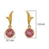 18K Yellow Gold Gold Pink Tourmaline,Tourmaline Earrings for women image 4
