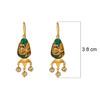 18K Yellow Gold,925 Sterling Silver Silver,Gold Printed Bead Earrings for women image 4