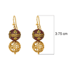 18K Yellow Gold,925 Sterling Silver Silver,Gold Printed Bead Earrings for women image 4