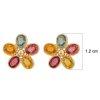 18K Yellow Gold Gold Orange Sapphire,Yellow Sapphire,Pink Sapphire Earrings for women image 4