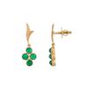 18K Yellow Gold Gold Emerald Earrings for women image 4