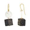 18K Yellow Gold Gold Mother Of Pearl Earrings for women image 4