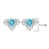 925 Sterling Silver Silver Blue Topaz Earrings for women image 4